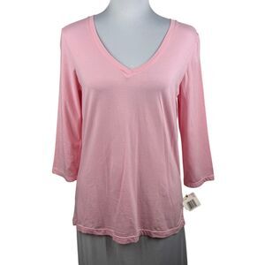 New HUE HUEtopia Stretch Cotton Lounge Sleep Shirt Pajama Top L White NWT